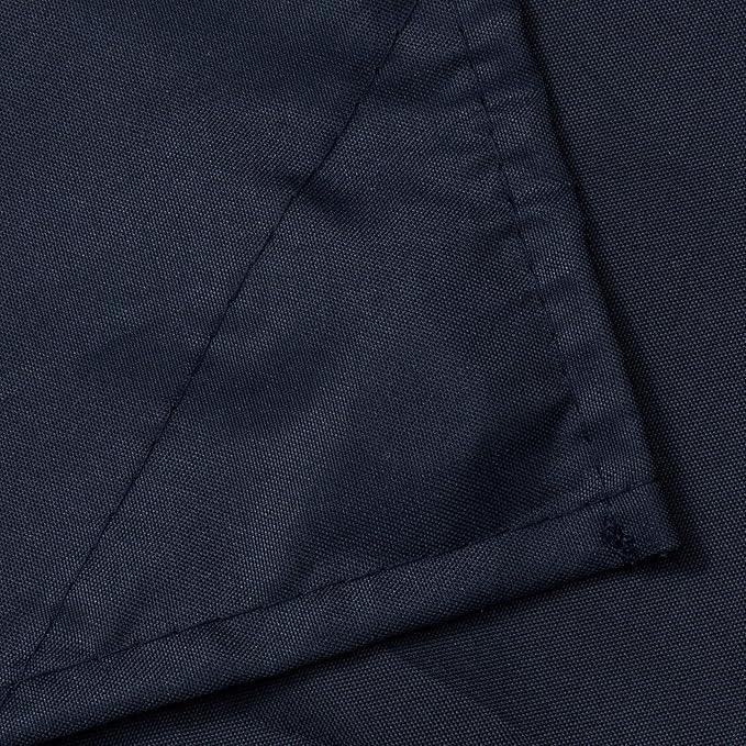 Fabric Shower Curtain or Liner 36 x 72 Inches Bath Stall Size with 2 Bottom Magnets, Hotel Quality, Washable, Water Repellent, Navy - ModernBath