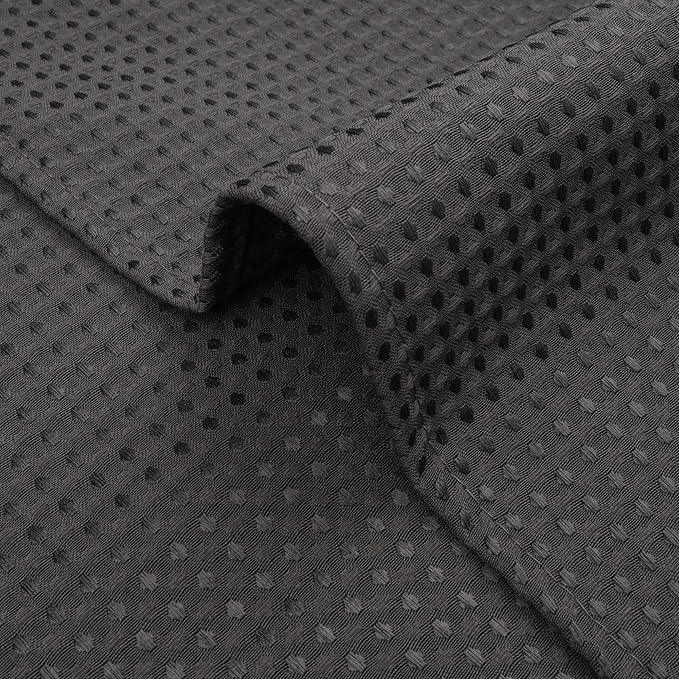 River Dream Heavyweight No Hooks Required Dotted Waffle Weave Shower Curtain with Snap in Liner -Stall 54W x 80H,Hotel Grade,Spa Like Bath Curtain,Graphite Grey - ModernBath