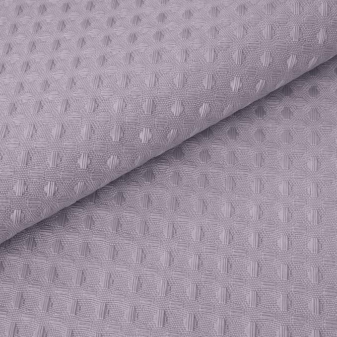 River Dream Heavyweight No Hooks Required Dotted Waffle Weave Shower Curtain with Snap in Liner - 71W x 74H,Hotel Grade,Spa Like Bath Curtain,Lilac - ModernBath