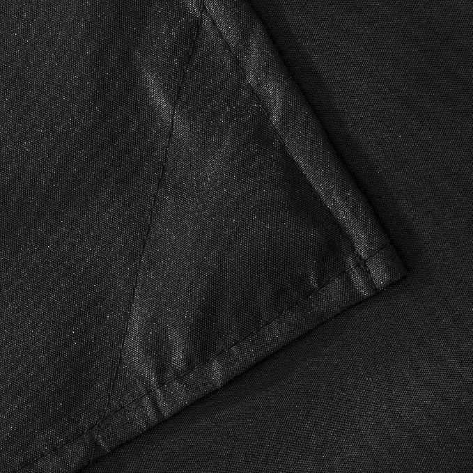 N&Y HOME Fabric Shower Curtain or Liner Extra Long 72 x 84 Inches - Hotel Quality, Machine Washable, Water Repellent - Black, 72x84 - ModernBath