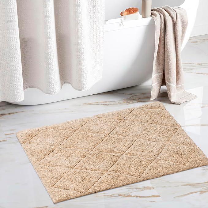 C23 Luxury Bathroom Rugs, Bath Mat - 20"x32" | 2200 GSM Tufted Cotton Bathroom Mat | Ultra-Absorbent Quick Dry, Heavyweight Non-Slip Bathmat | Thick Soft Plush Machine Washable Bath Rug - ModernBath