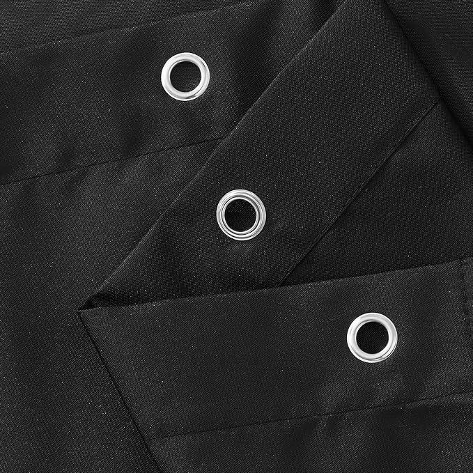 N&Y HOME Fabric Shower Curtain or Liner with Weighted Magnets - Hotel Quality Opaque Black Shower Curtain for Bathroom, Machine Washable, Water Repellent - Black, 72x72 - ModernBath