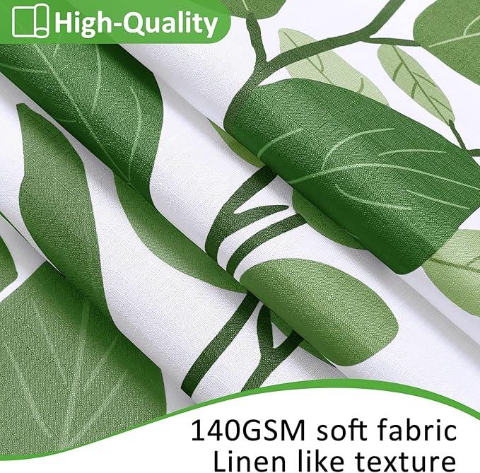 BOODII Light Green Spring Shower Curtain for Bathroom Sage Eucalyptus Cloth Shower Curtain Set Farmhouse Leaf Floral Bathroom Decor Lime Green Floral Watercolor Leaves Spring Bath Curtains 72x72 - ModernBath