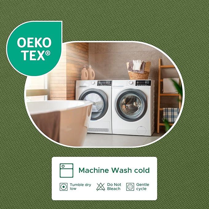Biscaynebay Hotel Quality Extra Long Fabric Shower Liners 72" Width by 84" Length, Sage Water Resistant Bathroom Curtains Rust Resistant Grommets & Weighted Bottom Hem Machine Washable - ModernBath