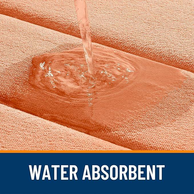 OLANLY Memory Foam Long Bathroom Rugs Runner 47x17, Super Soft Absorbent Bath Mat, Quick Dry, Machine Washable Shower Floor Rugs, Bathmat Carpet, Bathroom Home Decor Accessories, Peach - ModernBath