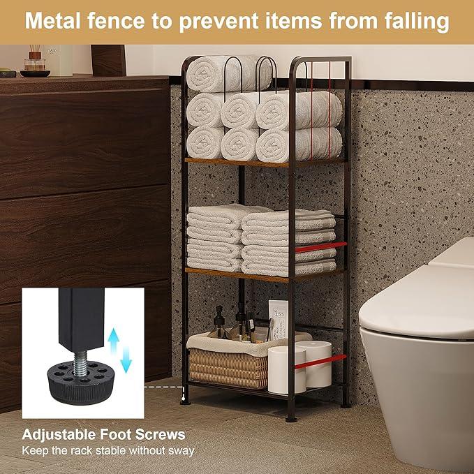 Towel Rack Free Standing 3-Tier M-Shaped Detachable Dividers, Durable Metal Towel Holder for Bathroom, Pool Towel Rack, Space-Saving Towel Storage Organizer, Modern Bath Towel Shelf Patent Pending - ModernBath