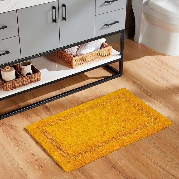C23 Luxury Bathroom Rugs, Bath Mat - 20"x32" & 16"x24", 2200 GSM Tufted Cotton Bathroom Mat, Ultra-Absorbent Quick Dry Heavyweight Non-Slip Bathmat, Thick Soft Plush Machine Washable Bath Rug - 2 Pack - ModernBath