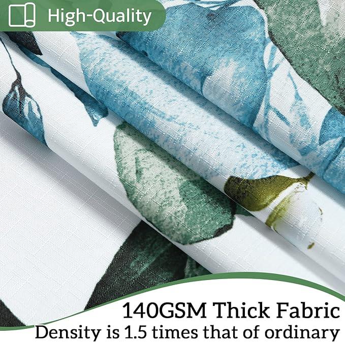 BOODII Green Plant Watercolor Shower Curtains 72 inches Long Floral Leaf Shower Curtain for Bathroom Botanical Leaves Hunter Green Eucalyptus Curtain Jungle Bathroom Decor 72x72 - ModernBath