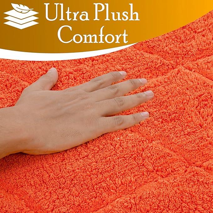C23 Luxury Bathroom Rugs, Bath Mat - 20"x32" | 2200 GSM Tufted Cotton Bathroom Mat | Ultra-Absorbent Quick Dry, Heavyweight Non-Slip Bathmat | Thick Soft Plush Machine Washable Bath Rug - ModernBath