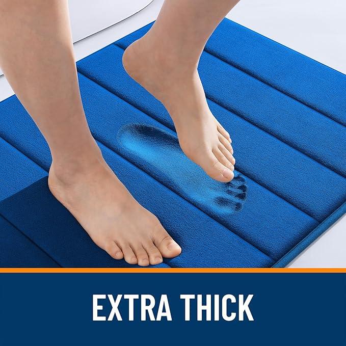 OLANLY Memory Foam Long Bathroom Rugs Runner 59x24, Super Soft Absorbent Bath Mat, Quick Dry, Machine Washable Shower Floor Rugs, Bathmat Carpet, Bathroom Home Decor Accessories, Royal Blue - ModernBath