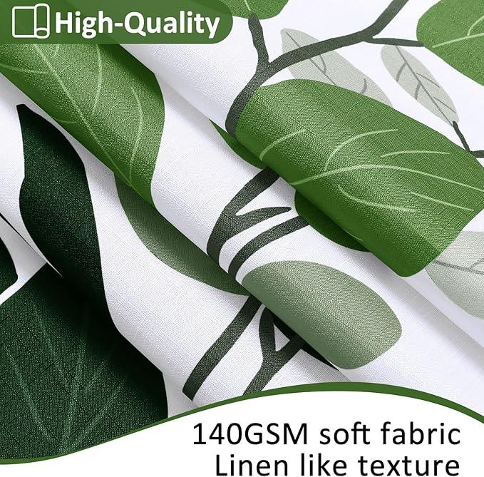 BOODII Green Leaves Spring Shower Curtain for Bathroom Watercolor Fren Eucalyptus Ivy Shower Curtain Set Vine Botanical Garden Jade Green Natural Bath Curtains Bathroom Decor 72x72 - ModernBath