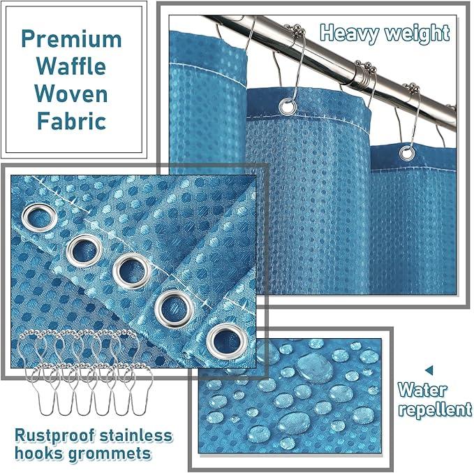 XLHOMO Bathroom Set - 28PC Gorgeous Teal Bathroom Set with Shower Curtain, Bathroom Accessory Set, Bathroom Sets with Shower Caddy - ModernBath