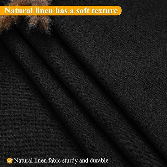 Jowels No Hooks Needed Linen Shower Curtain and Liner Set,Black Hotel Luxury Decor Shower Curtains for Bathroom with See Through Top Window,Water Resistant Fabric,72Wx84L,Black - ModernBath