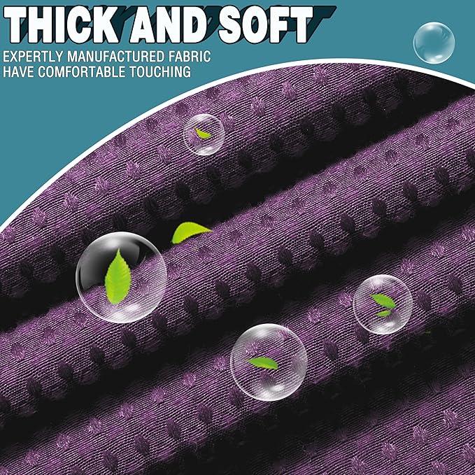 Conbo Mio No Hook Waffle Weave Shower Curtain with Snap in Liner Set, Hotel Luxury Purple Shower Curtains for Bathroom with See Through Top Window, Waterproof, Washable 71W x 74H - ModernBath