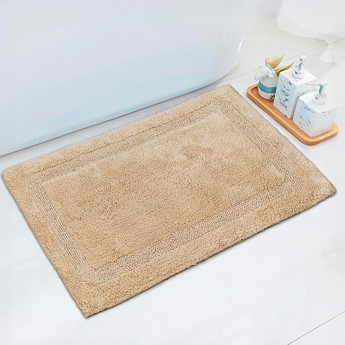 C23 Luxury Bathroom Rugs, Bath Mat - 20"x32" & 16"x24", 2200 GSM Tufted Cotton Bathroom Mat, Ultra-Absorbent Quick Dry Heavyweight Non-Slip Bathmat, Thick Soft Plush Machine Washable Bath Rug - 2 Pack - ModernBath