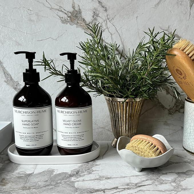 Murchison-Hume Luxury Vegan Hand Soap with Pump Dispenser, Moisturizing Hand Wash, SLS, Paraben & Cruelty-Free, 17oz (Australian White Grapefruit) - ModernBath