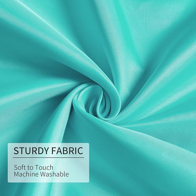 Gibelle Teal Fabric Shower Curtain or Liner, 72x72 Waterproof Shower Curtain Liner for Bathroom with Metal Grommets, Soft Cloth & Hotel Quality, Machine Washable - ModernBath