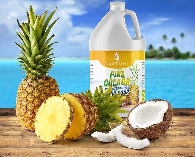 Bastion Antibacterial Hand Soap - Pina Colada - Moisturizing Pearlized Liquid Hand Wash - 1 Gallon (128 oz.) Bulk Refill Jug. Pina Colada Scented. Non-toxic. Made in the USA. - ModernBath