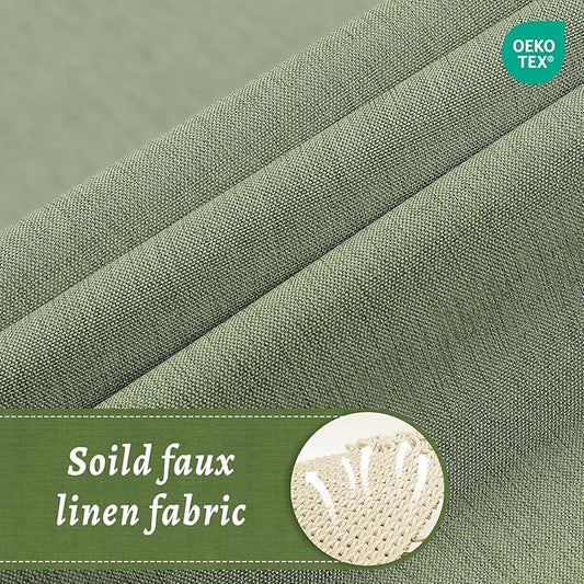 WONICY No Hook Shower Curtain with Snap in Liner, Polyester Textured Shower Curtain with Liner Set, Waterproof Washable Hotel Style Shower Curtains for Bathroom, 71Wx74H, Sage Green - ModernBath