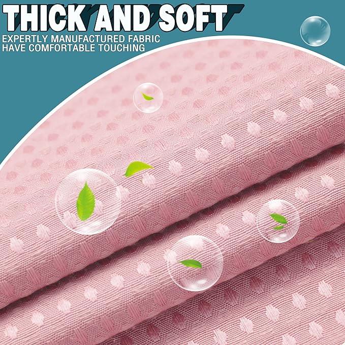 Conbo Mio No Hook Waffle Weave Shower Curtain with Snap in Liner Set, Hotel Luxury Pink Shower Curtains for Bathroom with See Through Top Window, Waterproof, Washable 71W x 74H - ModernBath