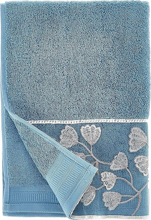 Zahari Home Capri Modern Bathroom Towel Set - 3 Piece Set, Bath Towel, Hand Towel and Wash Towel - Classic Luxury Contemporary Decor - Beautiful Bath Ensemble - Unique Royal Blue - ModernBath