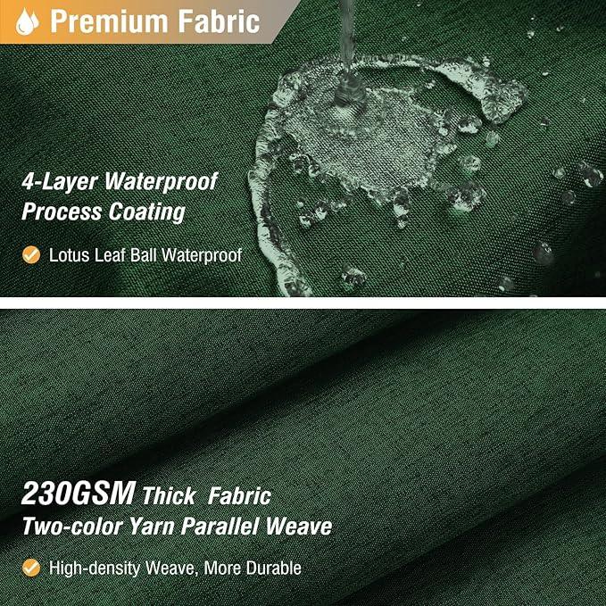 BTTN Extra Wide Shower Curtain - 108x72 Inch Linen Textured Waterproof Fabric Shower Curtain Set with 18 Plastic Hook, Large Modern Farmhouse Cloth Bathtub Shower Curtains for Bathroom - Emerald Green - ModernBath