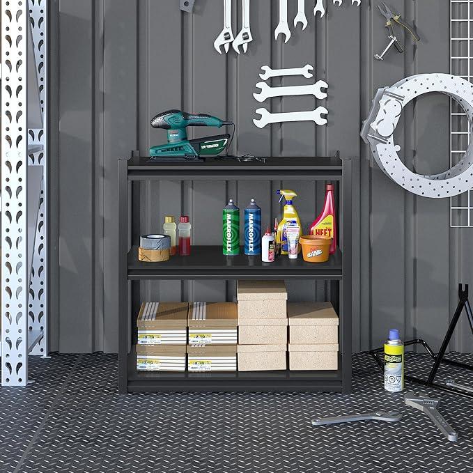 32" W Garage Shelving,900LBS Loads Adjustable Garage Storage Shelves, 3-Tier Metal Storage Racks and Shelving Units, Utility Rack Shelves (16" D x 32" W x 32" H) - ModernBath