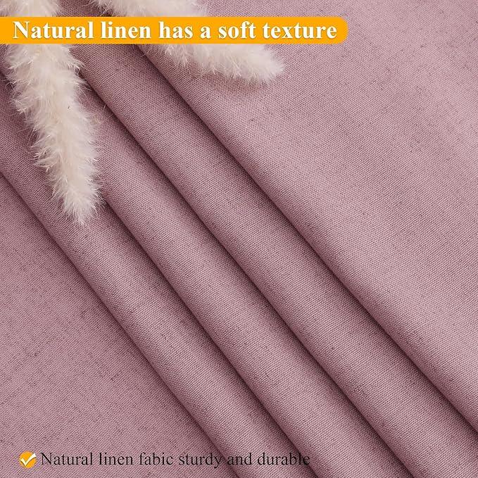 Jowels No Hooks Needed Linen Shower Curtain and Liner Set,Blush Pink Hotel Luxury Decor Shower Curtains for Bathroom with See Through Top Window,Water Resistant Fabric,72Wx72L,Blush Pink - ModernBath