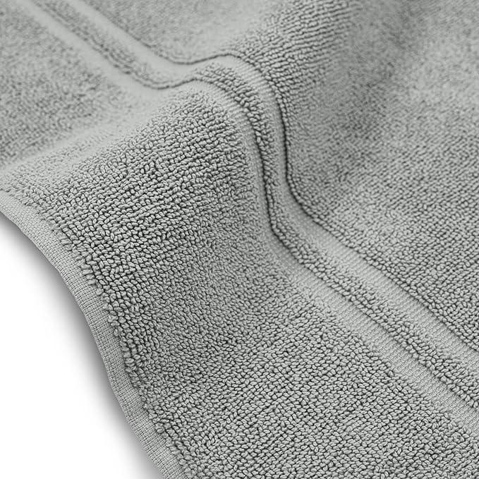 Tens Towels Pack of 2 Bath Mats 100% Cotton, 20 x 32 Inches, Super Absorbent, Hotel Quality Premium Floor Towels, Luxurious, Soft & Quick Dry, Not a Bathroom Rug, Cool Grey - ModernBath