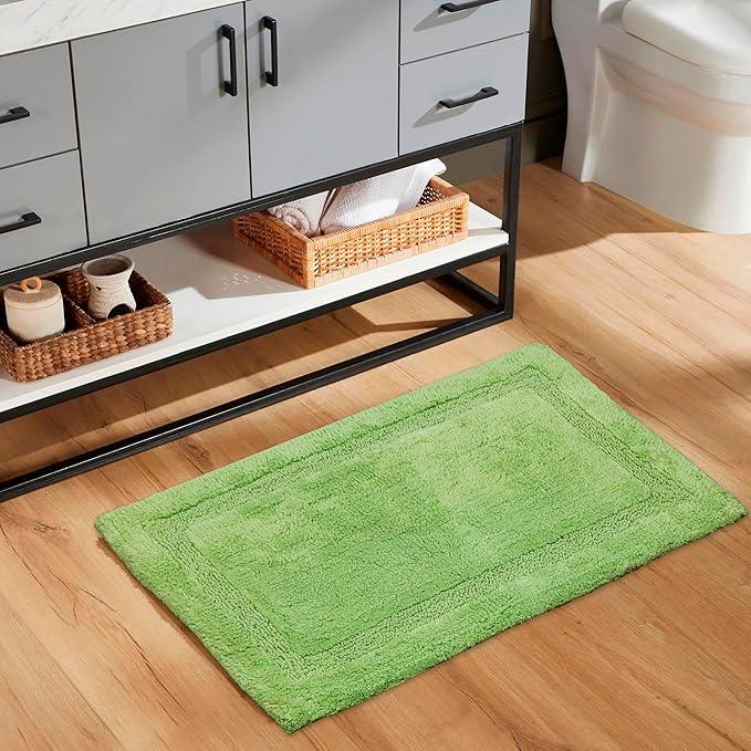 C23 Luxury Bathroom Rugs, Bath Mat - 20"x32" & 16"x24", 2200 GSM Tufted Cotton Bathroom Mat, Ultra-Absorbent Quick Dry Heavyweight Non-Slip Bathmat, Thick Soft Plush Machine Washable Bath Rug - 2 Pack - ModernBath