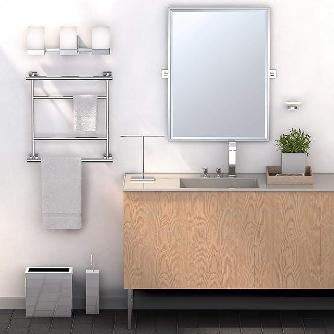 Gatco 1488 Elegant Square Toilet Brush Holder, Chrome - ModernBath