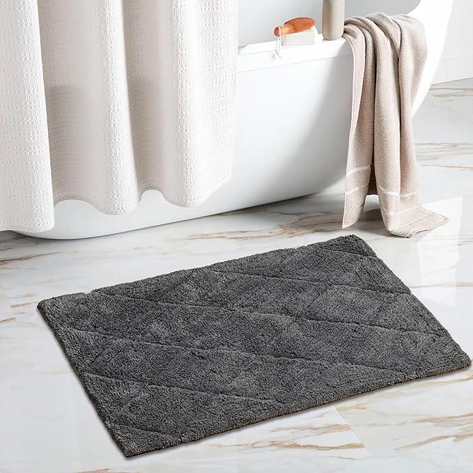 C23 Luxury Bathroom Rugs, Bath Mat - 20"x32" | 2200 GSM Tufted Cotton Bathroom Mat | Ultra-Absorbent Quick Dry, Heavyweight Non-Slip Bathmat | Thick Soft Plush Machine Washable Bath Rug - ModernBath