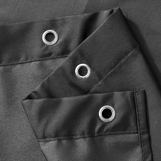 N&Y HOME Fabric Shower Curtain or Liner with Magnets Dark Charcoal Grey - Hotel Quality, Machine Washable, Water Repellent - Graphite Gray, 72x72 - ModernBath