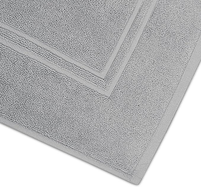 Tens Towels Pack of 2 Bath Mats 100% Cotton, 20 x 32 Inches, Super Absorbent, Hotel Quality Premium Floor Towels, Luxurious, Soft & Quick Dry, Not a Bathroom Rug, Cool Grey - ModernBath