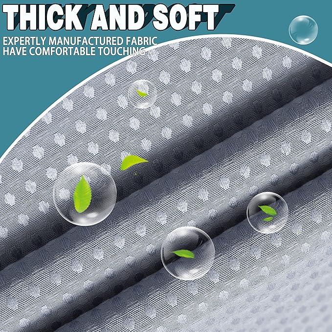 Conbo Mio No Hook Waffle Weave Shower Curtain with Snap in Liner Set, Hotel Luxury Grey Shower Curtains for Bathroom with See Through Top Window, Waterproof, Washable 71W x 74H - ModernBath